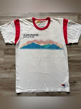 AVIATIOR Nation SS Tee Shirt John Mayor World Tour 77 Size Medium Cotton USA